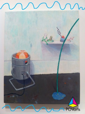 “It Was Great. I Got in Some Good Studio Time 1.” Mark Benson. 2015. Oil on canvas. 13×16 in.